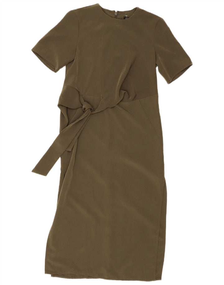 Topshop Dame Maxi Kjole UK 8 Lille Grøn Polyester
