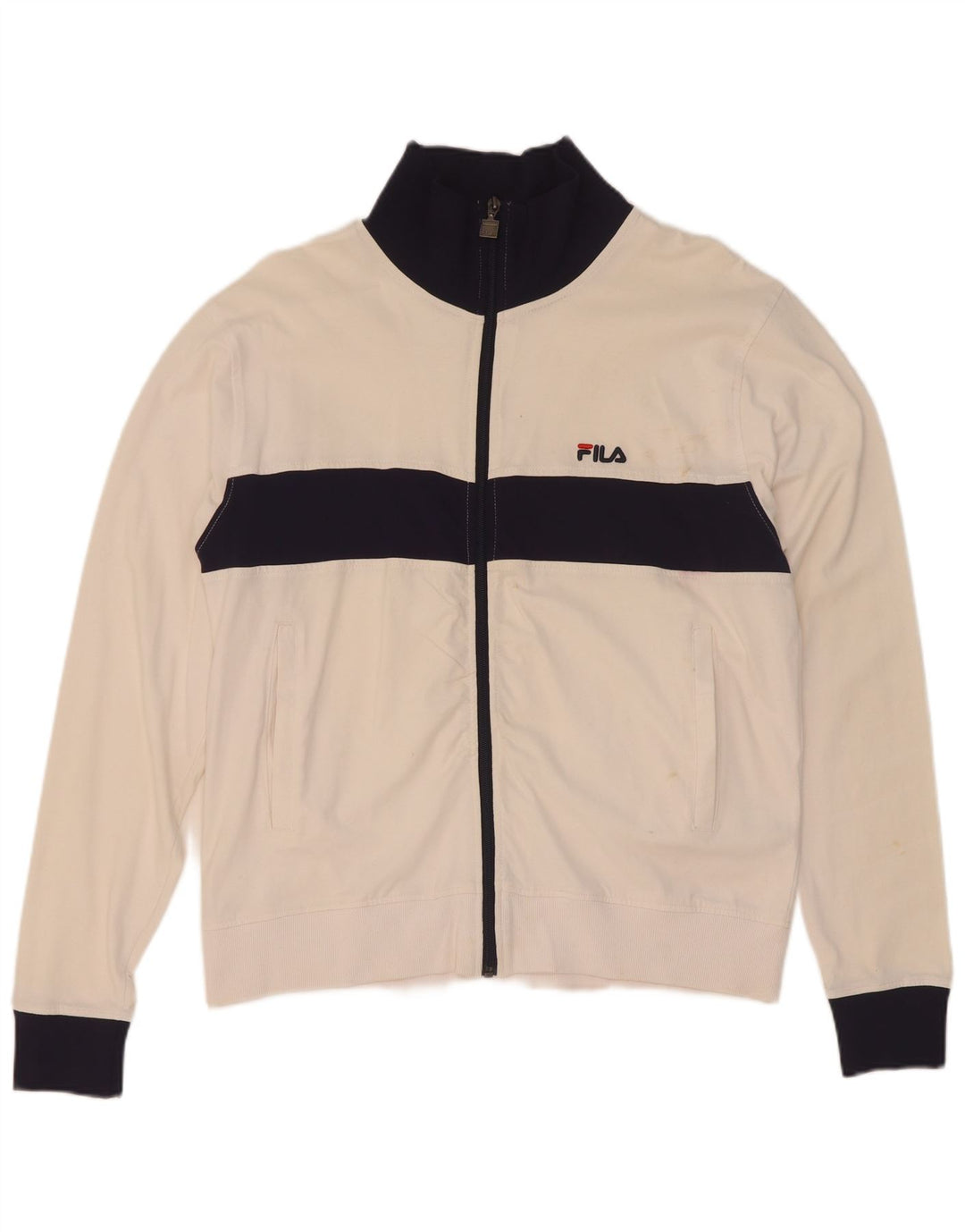 Fila Træningsdragt til mænd, topjakke, lille hvid Colourblock Bomuld