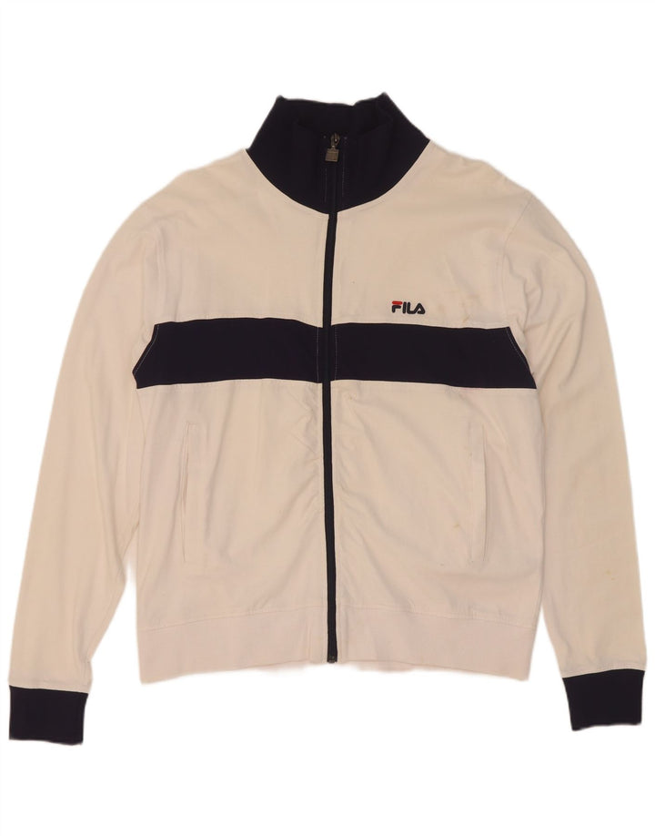 Fila Træningsdragt til mænd, topjakke, lille hvid Colourblock Bomuld