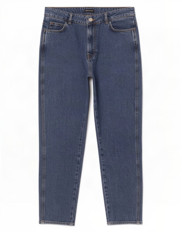 Whistle Dame Straight Jeans W30 L26 Blå Bomuld