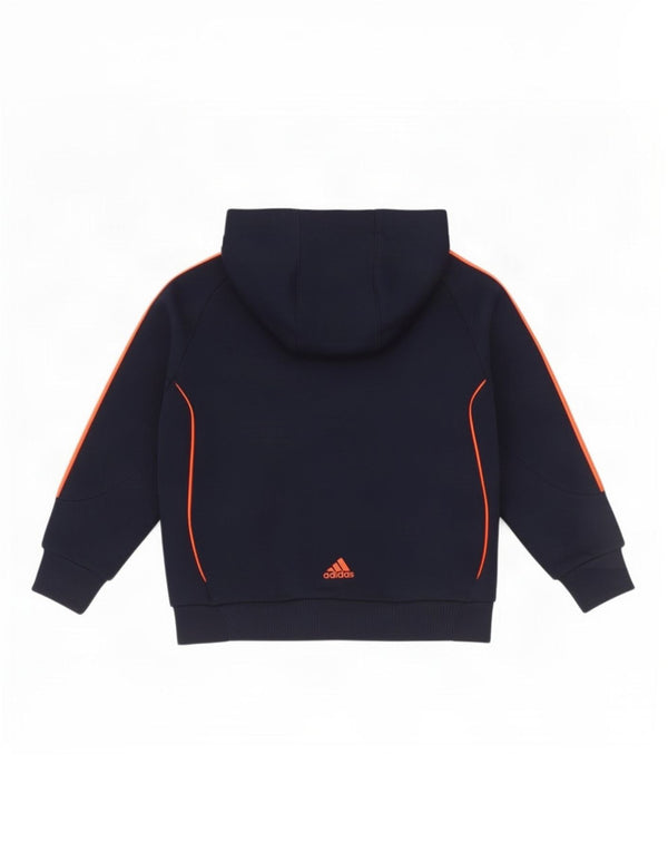 Adidas Boys Predator grafisk hættetrøje med lynlås 5-6 år marineblå