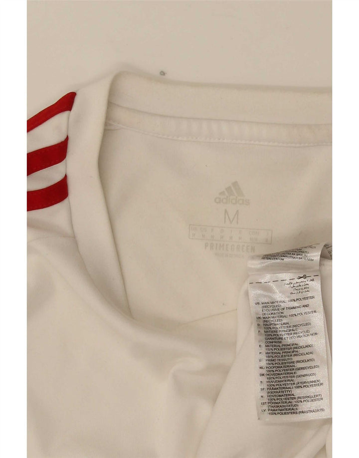 Adidas Herre Aeroready T-Shirt Top Medium White Polyester
