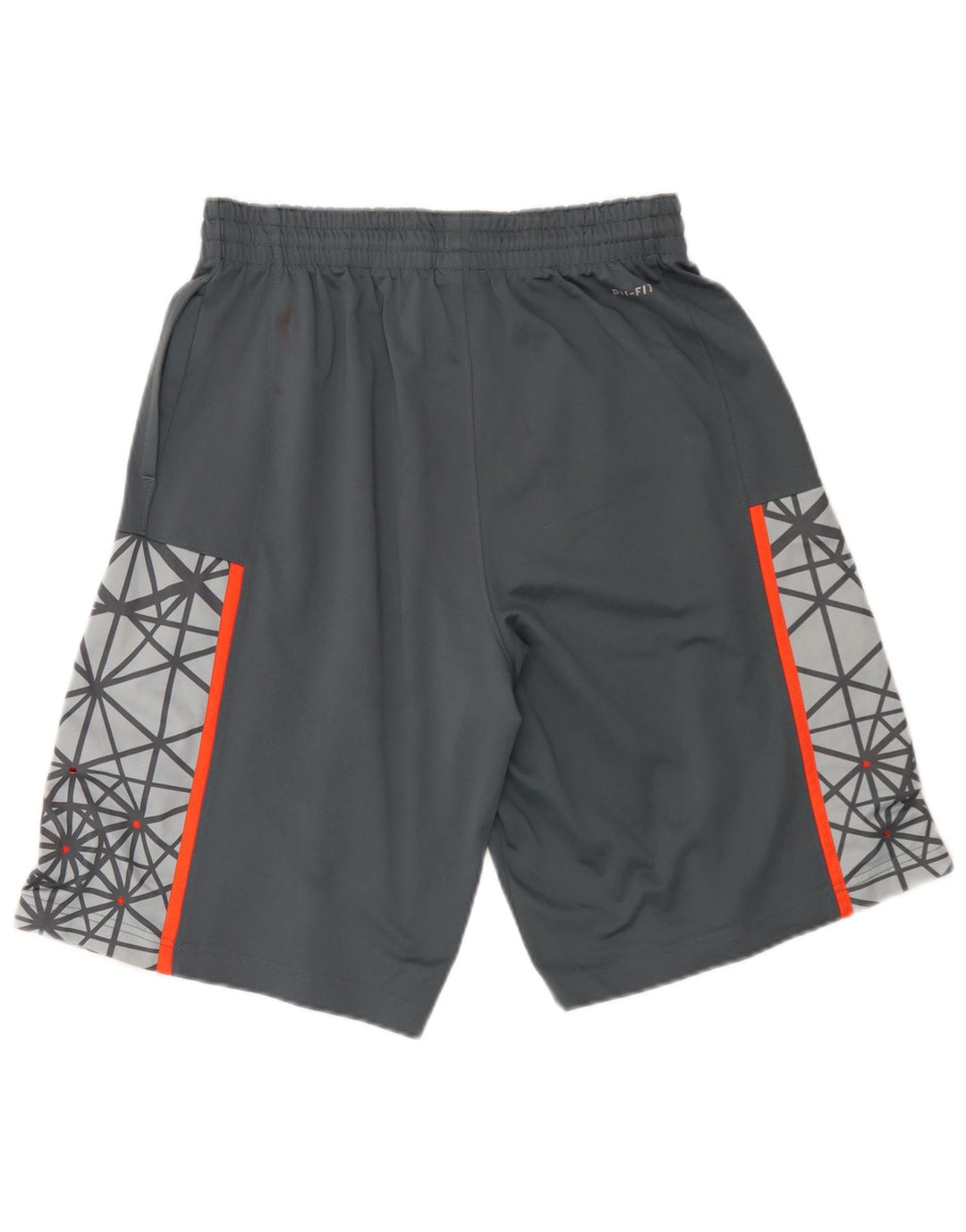 Nike Herre Dri Fit grafiske sportsshorts mellemgrå geometrisk polyester