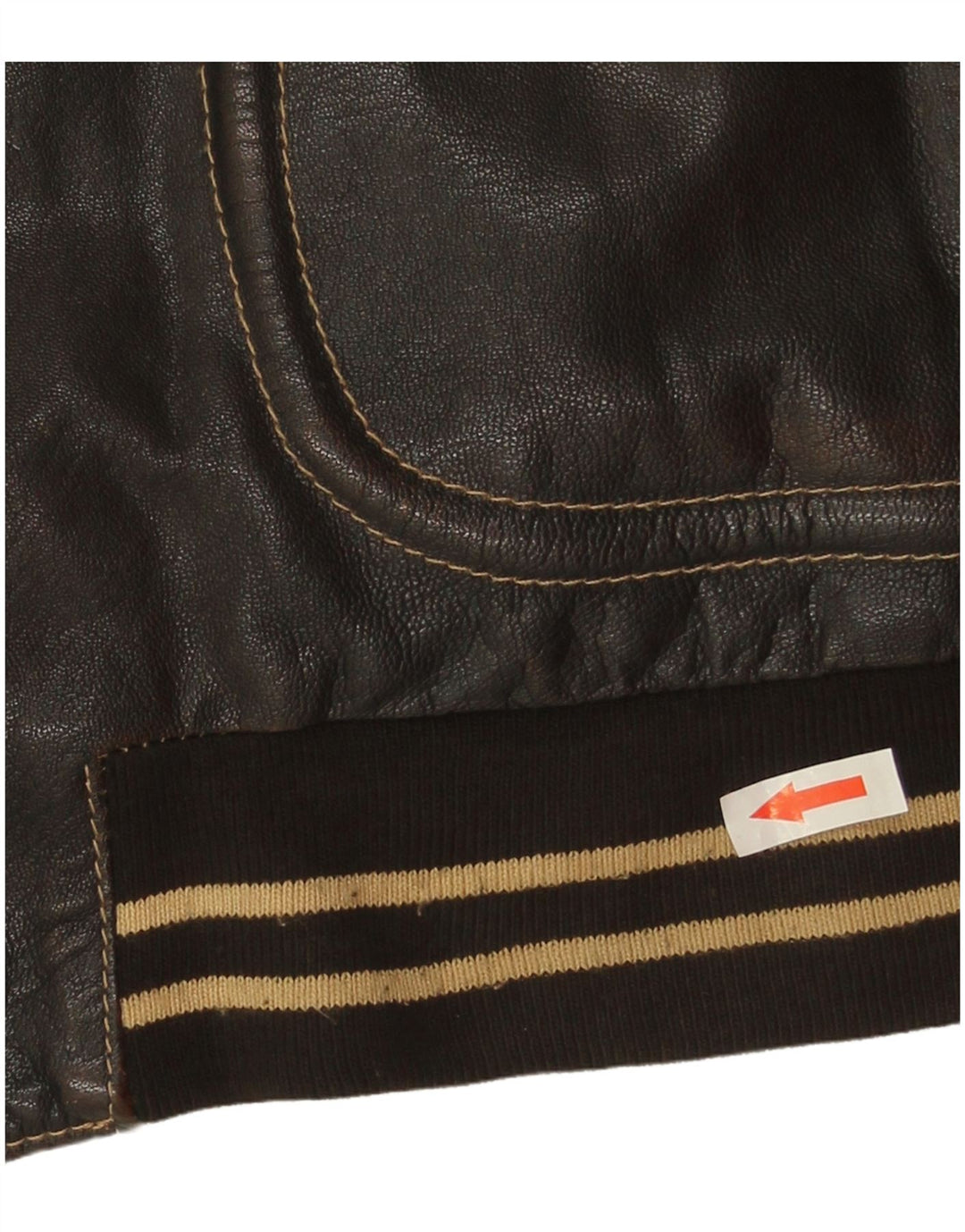 Vintage herre læderjakke IT 52 XL brunt læder
