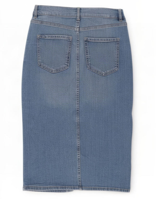 Marks & Spencer Dame denimnederdel UK 8 Small W26 Blue Cotton