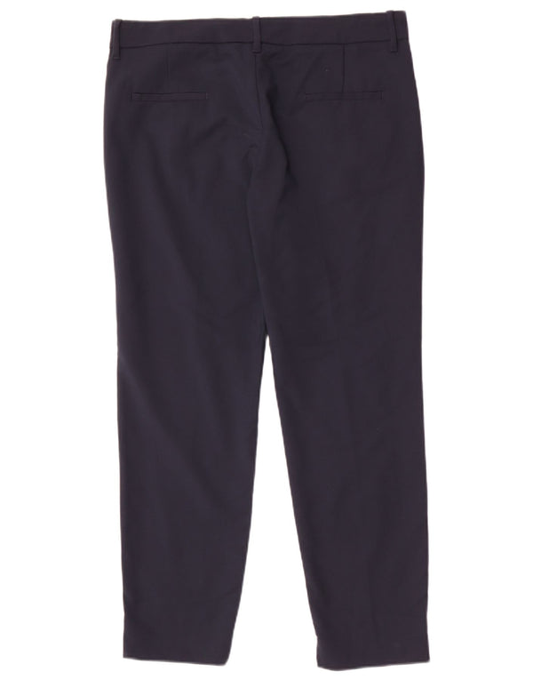 Zara Dame Slim Chino Bukser Large W30 L27 Marineblå Bomuld