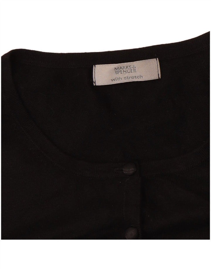 Marks & Spencer Dame Cardigan Sweater UK 14 Medium Black