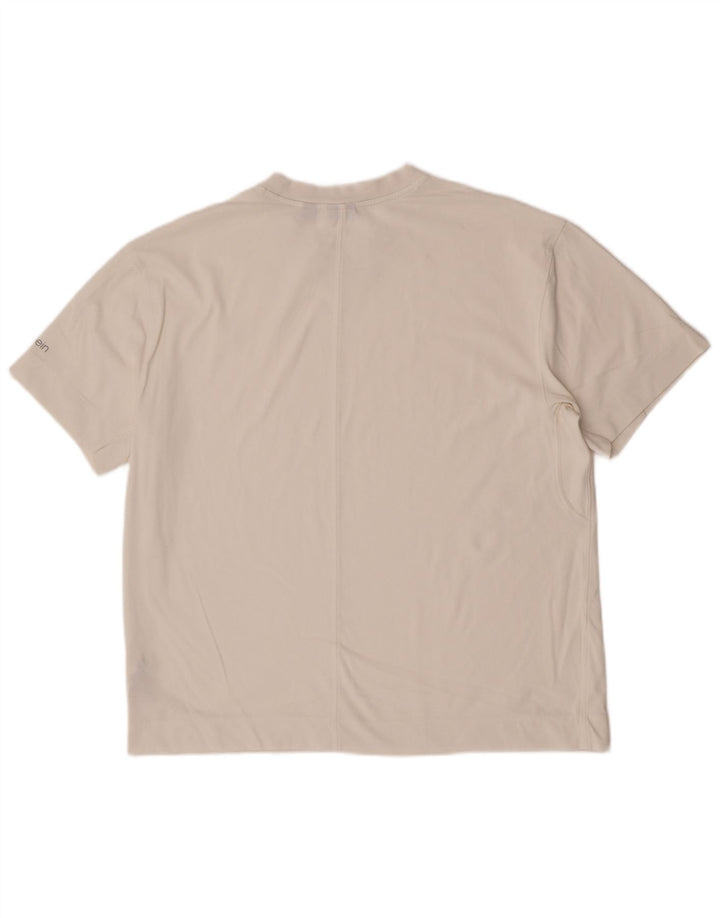 Calvin Klein Herre T-Shirt Top Stor Hvid Bomuld