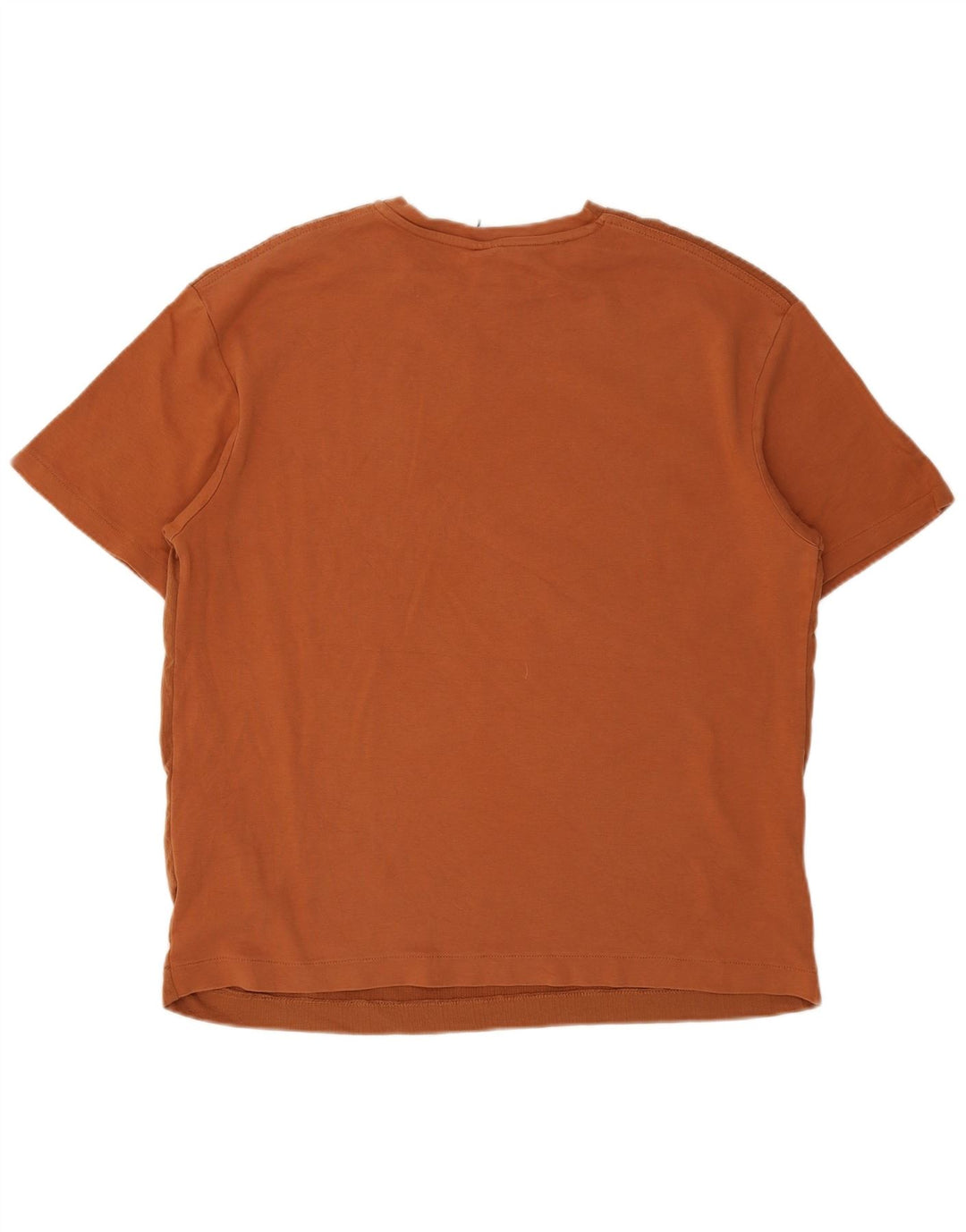 Zara Herre T-Shirt Top Stor Brun Bomuld