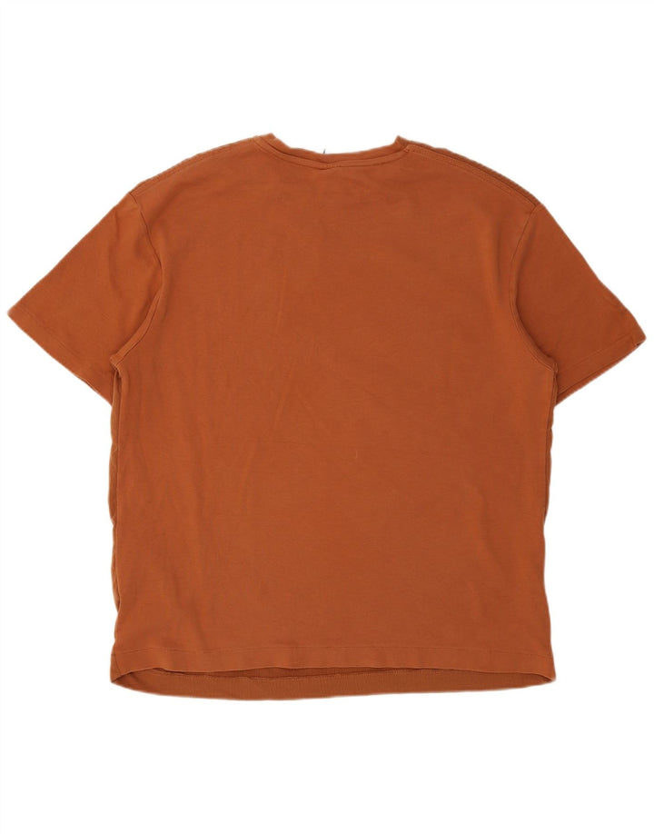 Zara Herre T-Shirt Top Stor Brun Bomuld