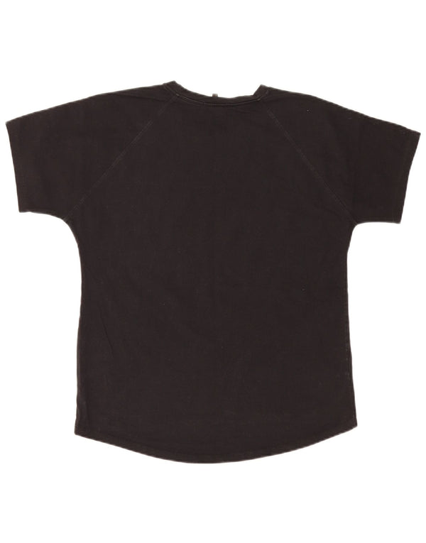Massimo Dutti Herre T-Shirt Top Lille Sort Bomuld