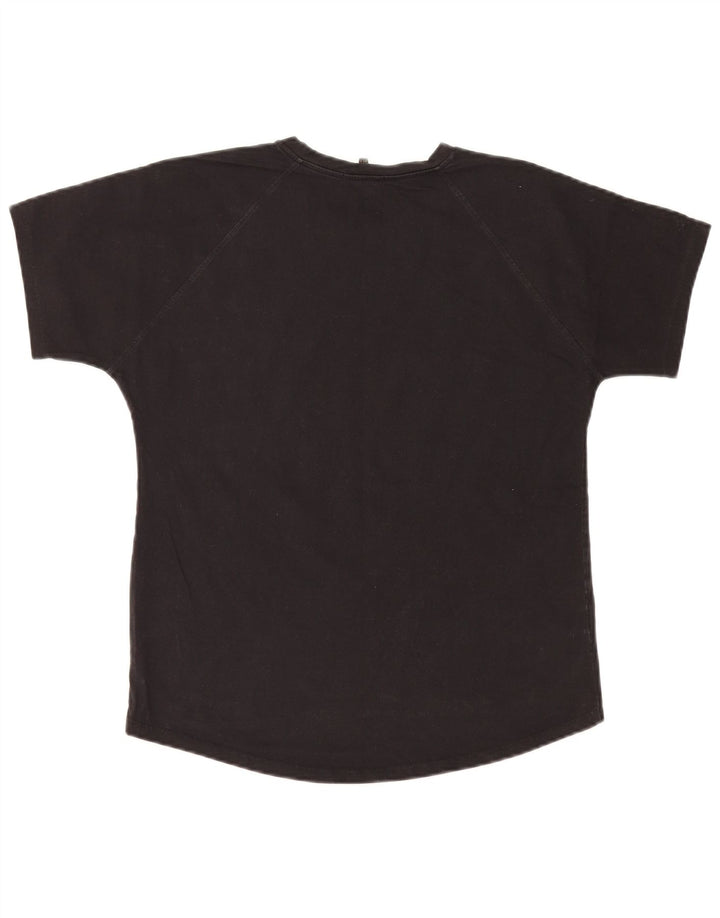 Massimo Dutti Herre T-Shirt Top Lille Sort Bomuld