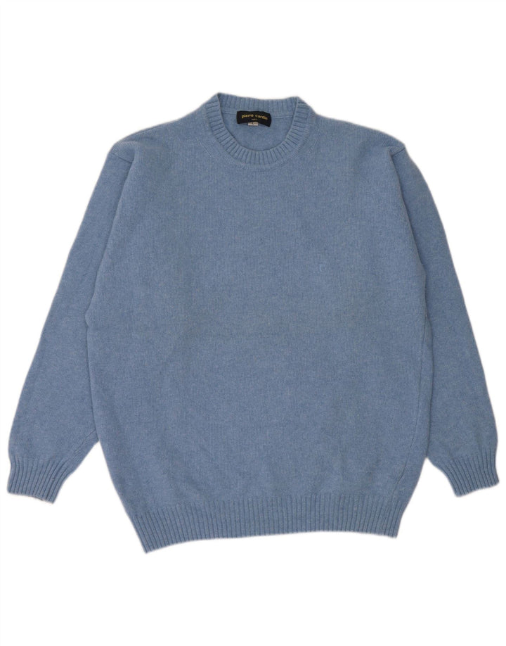 PIERRE CARDIN Herre sweater med rund hals, stor blå uld