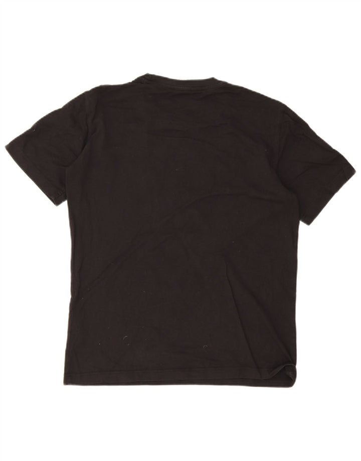 Champion Herre Harvard Grafisk T-Shirt Top Medium Sort Bomuld