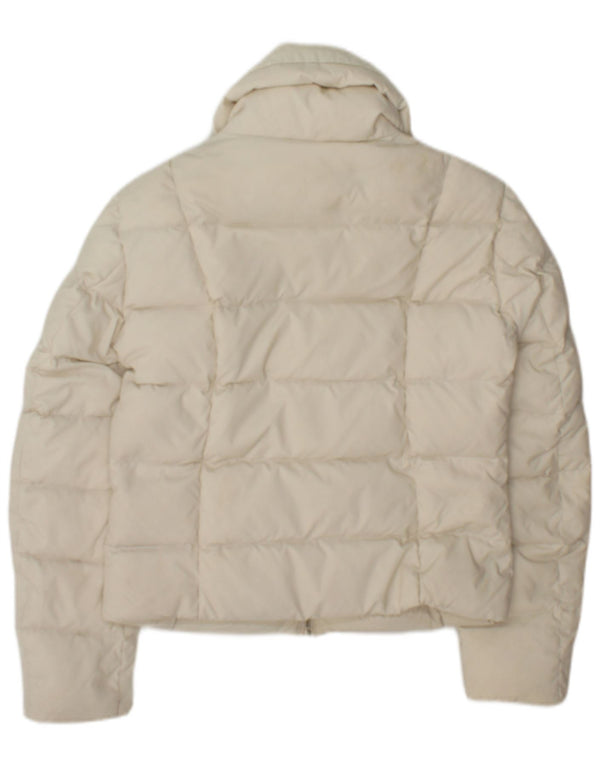 Replay Womens Crop Polstret Jakke UK 10 Small Off White Polyamid