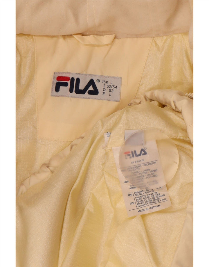 Fila Polstret Herrejakke IT 52/54 Large Off White Polyester
