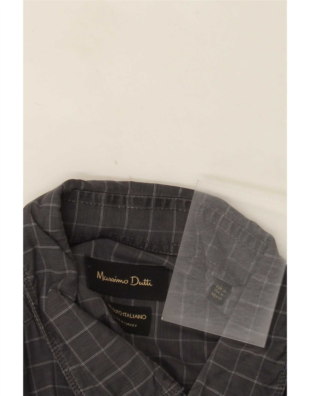 Massimo Dutti herreskjorte XL grå ternet