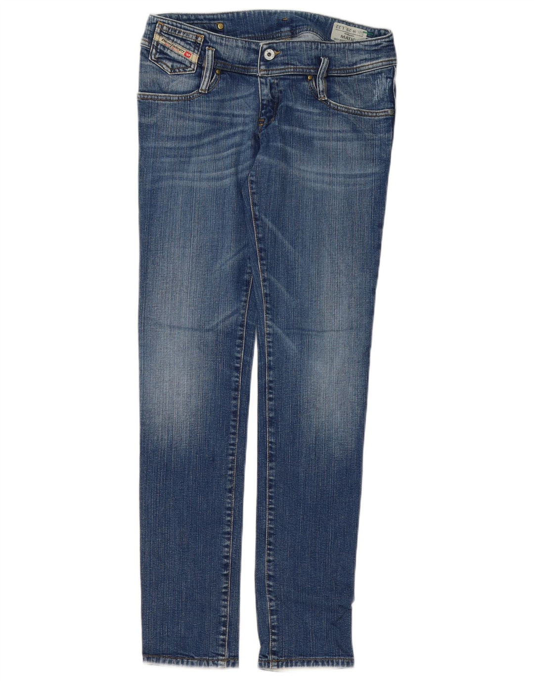 DIESEL Dame Matic Slim Jeans W29 L32 Blå Bomuld