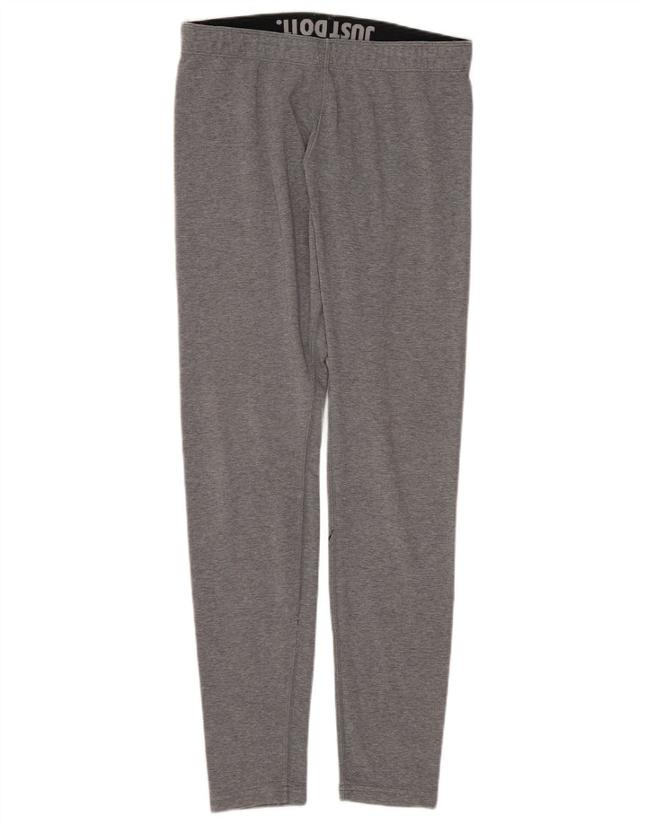 Nike Dame Grafiske Leggings UK 12 Medium Grey Bomuld