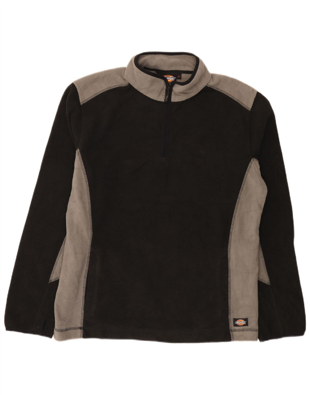 Dickies Fleece Jumper med lynlås til mænd XL Sort Colourblock Polyester