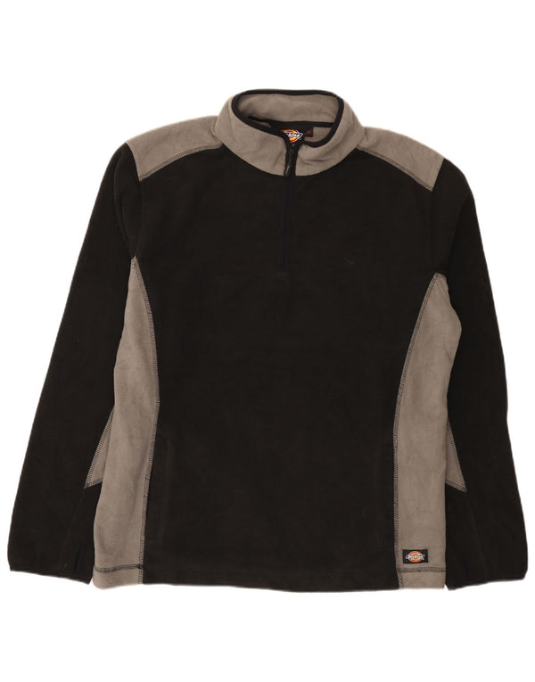 Dickies Fleece Jumper med lynlås til mænd XL Sort Colourblock Polyester