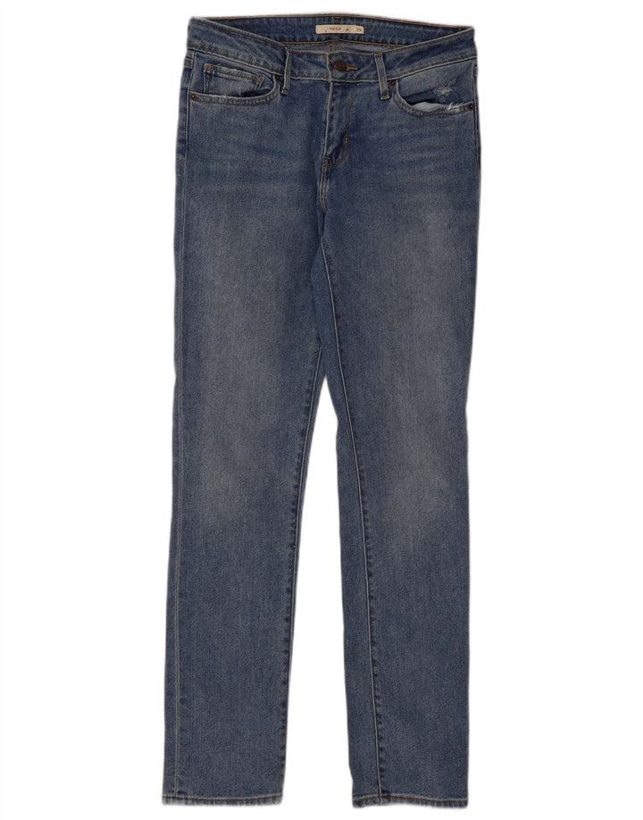 LEVI'S Dame 712 Slim Jeans W29 L32 Blå Bomuld