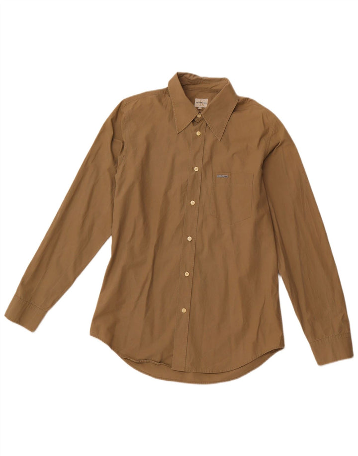 CALVIN KLEIN JEANS Herreskjorte Stor Khaki Bomuld