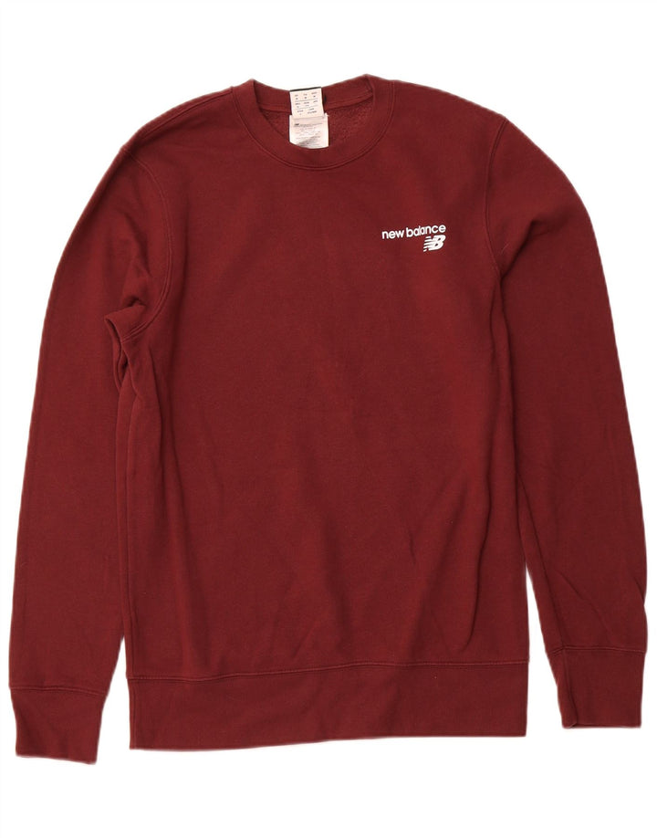 NEW BALANCE Herre sweatshirt Jumper Medium Bourgogne bomuld