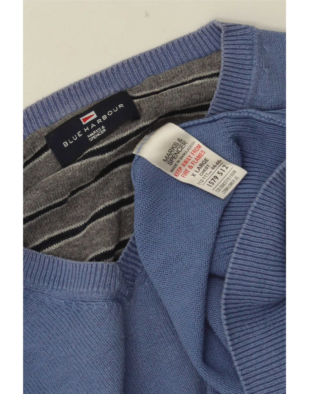 Marks & Spencer Herre Blue Harbor V-hals sweater XL bomuld
