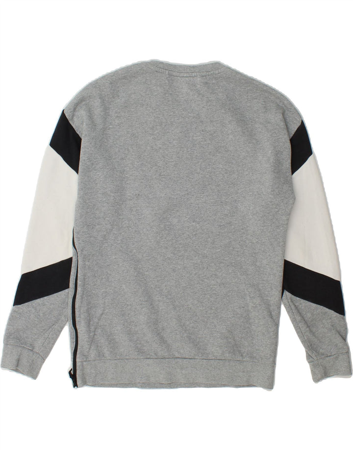 NIKE Mens Graphic Sweatshirt Jumper Small Grey Colourblock Cotton Vintage Nike and Second-Hand Nike from Messina Hembry 