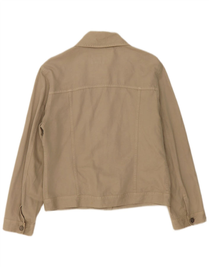 Calvin Klein Dame Denim Jacket UK 14 Medium Beige