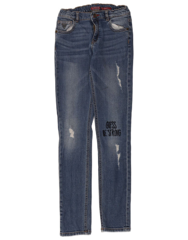 Guess Piger Distressed Skinny Jeans 11-12 år W26 L30 Blue Designer