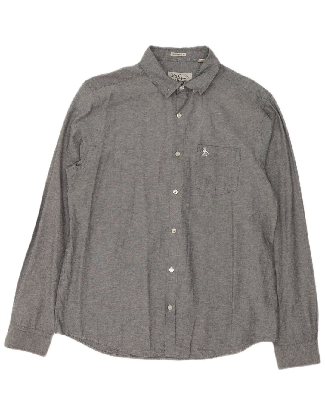 Penguin Heritage Slim Fit Skjorte Stor Grå Flecked