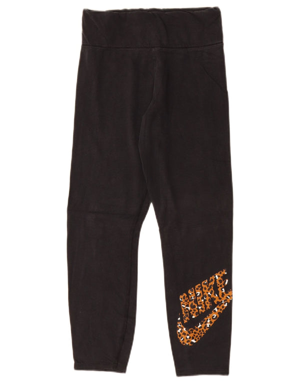 Nike Graphic Crop Leggings til kvinder UK 8 Small Black