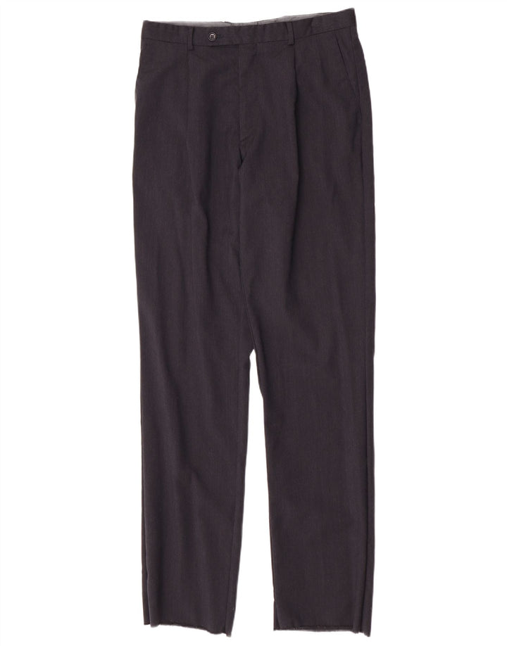 Trussardi Herre lige jakkesæt bukser IT 48 Medium W32 L34 Marineblå
