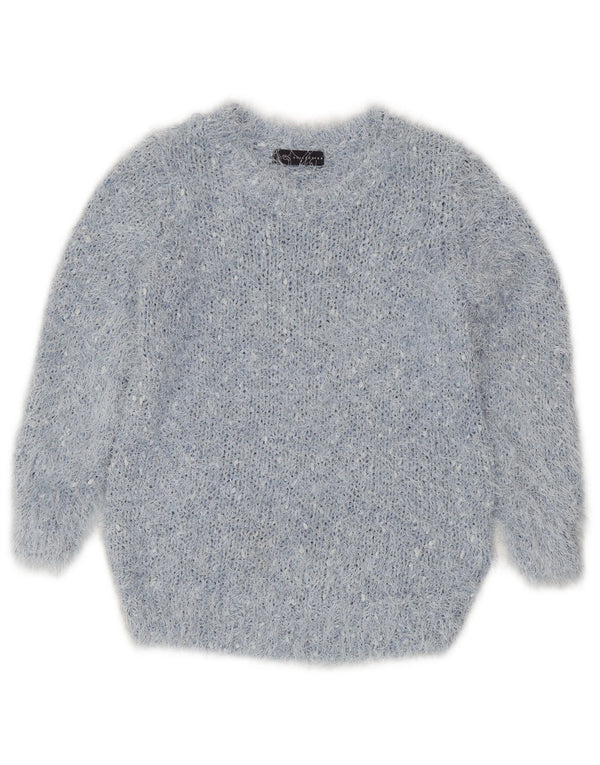 MARKS & SPENCER Dame sweater med rund hals DK 14 Medium Blue