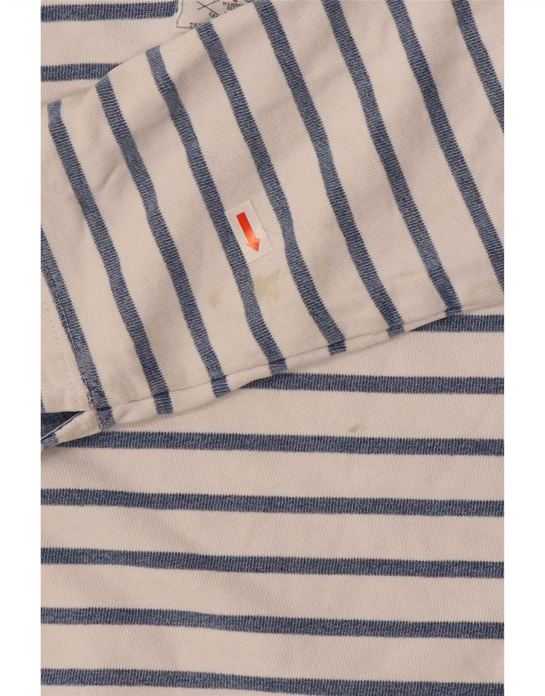 Joules Dame Button Neck Sweatshirt Jumper UK 12 Medium Blue Striped