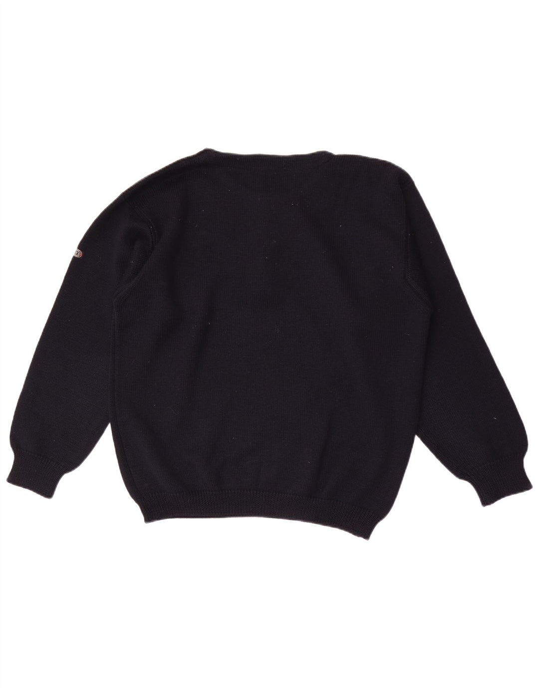 Flue 3 Herre Button Neck Jumper Sweater IT 50 Medium Navy Blue Uld