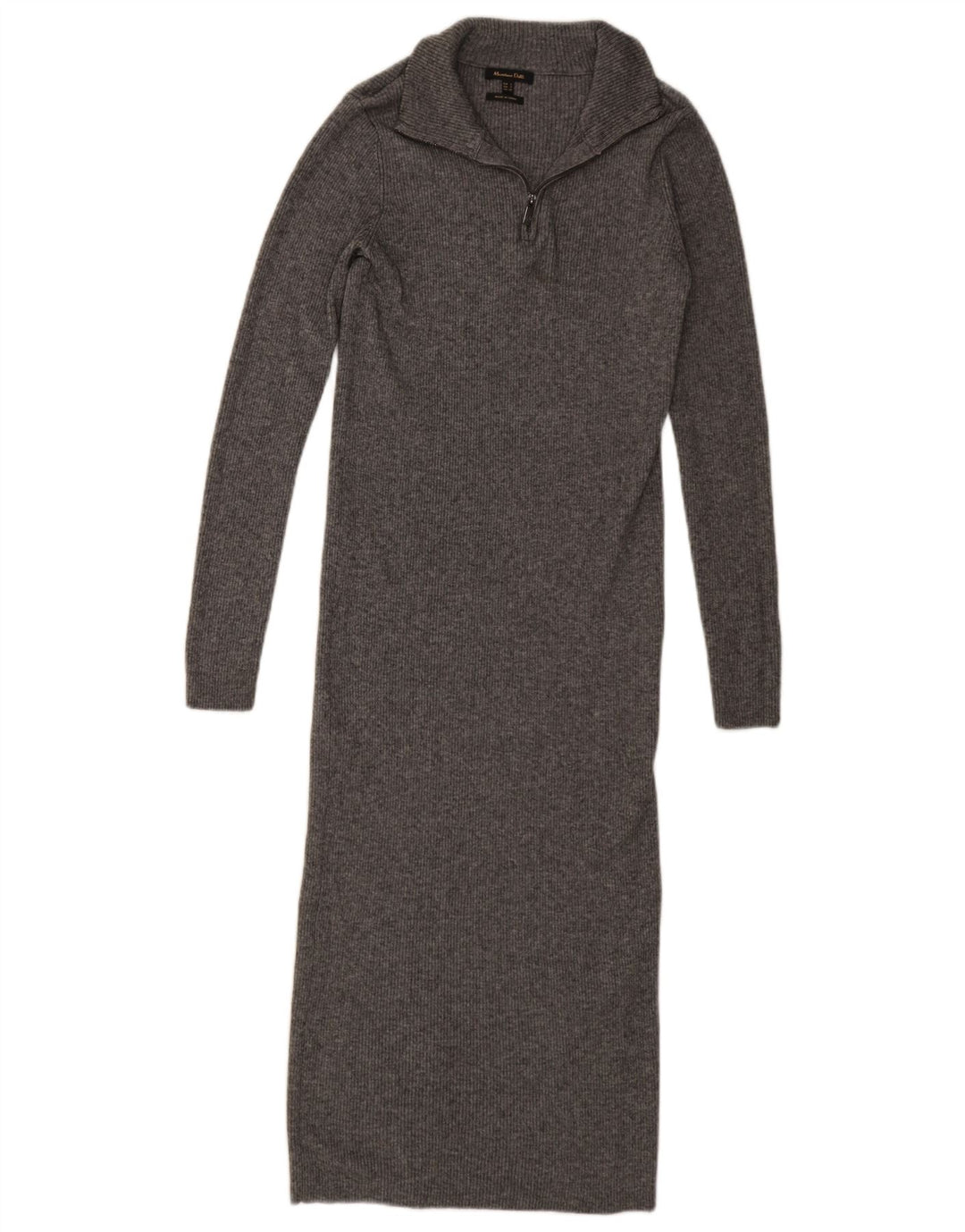 Massimo Dutti Dame Jumper Kjole UK 8 Lille Grå Lyocell
