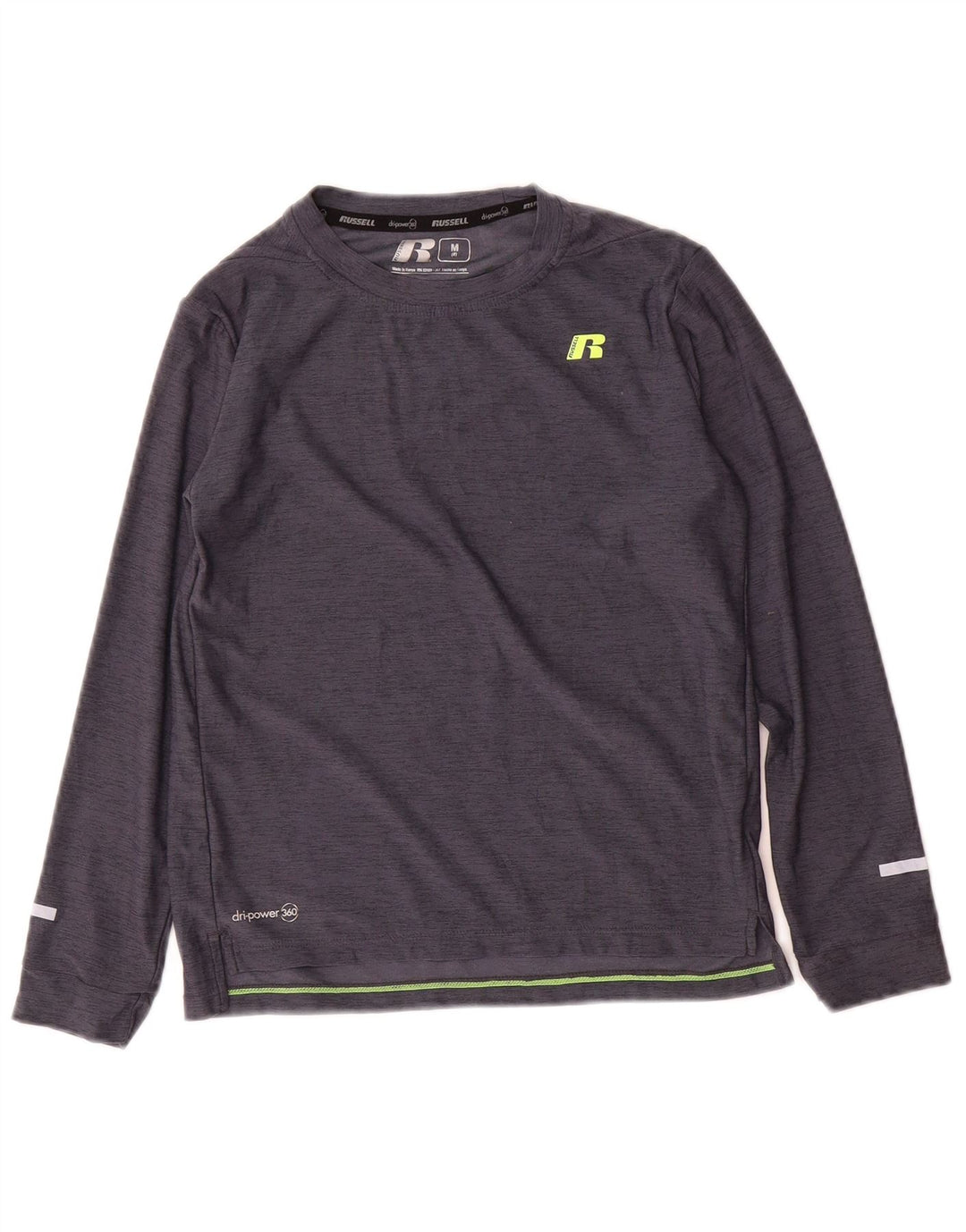 Russell Athletic Boys Dri-Power Top Langærmet 7-8 år Mellemgrå