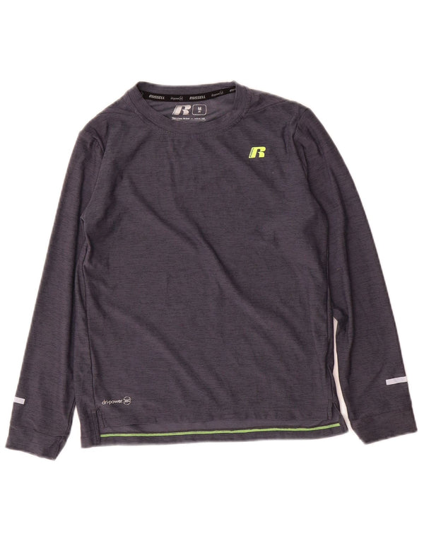 Russell Athletic Boys Dri-Power Top Langærmet 7-8 år Mellemgrå