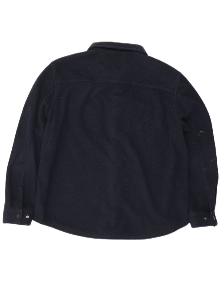 Marks & Spencer Fleeceskjorte til mænd XL marineblå polyester