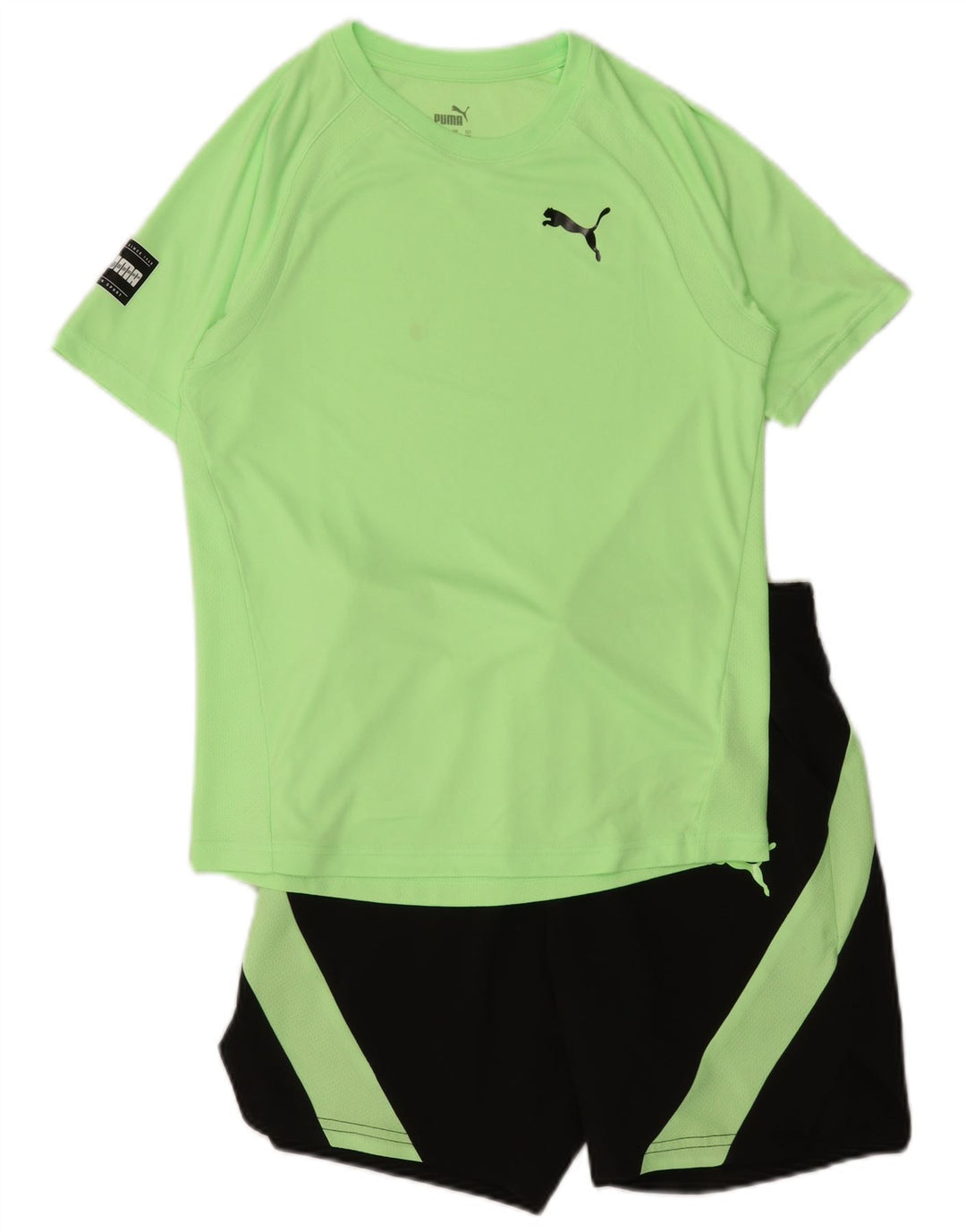 PUMA Boys 2-delt sæt 13-14 år Grøn Colourblock Polyester