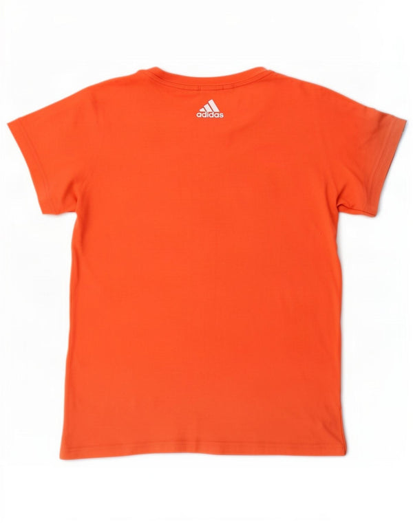 Adidas Dame Grafisk T-Shirt Top UK 16 Large Orange
