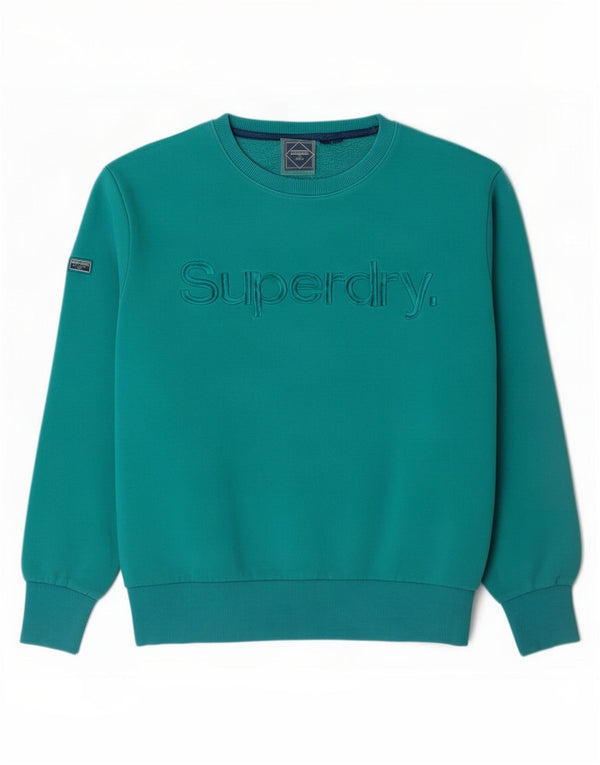 Superdry grafisk sweatshirt til mænd, stor blå bomuld