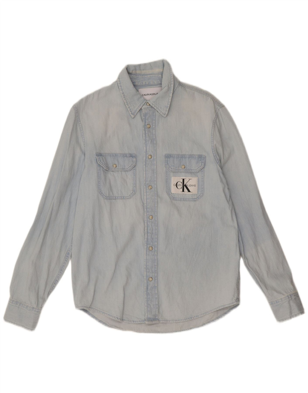 Calvin Klein Jeans Denimskjorte til mænd, lille blå