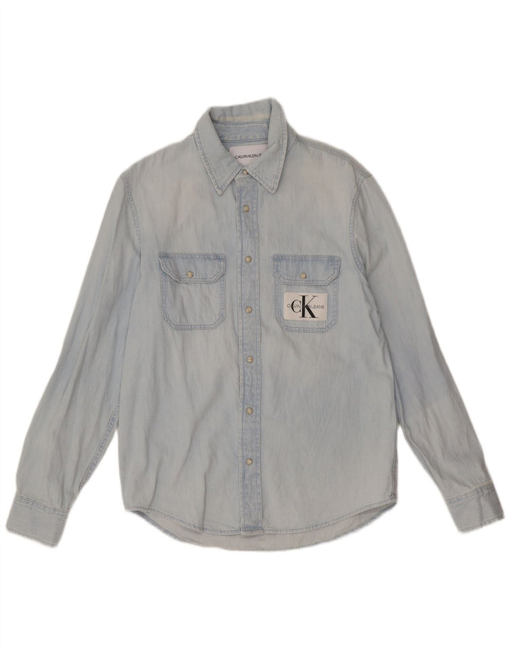 Calvin Klein Jeans Denimskjorte til mænd, lille blå
