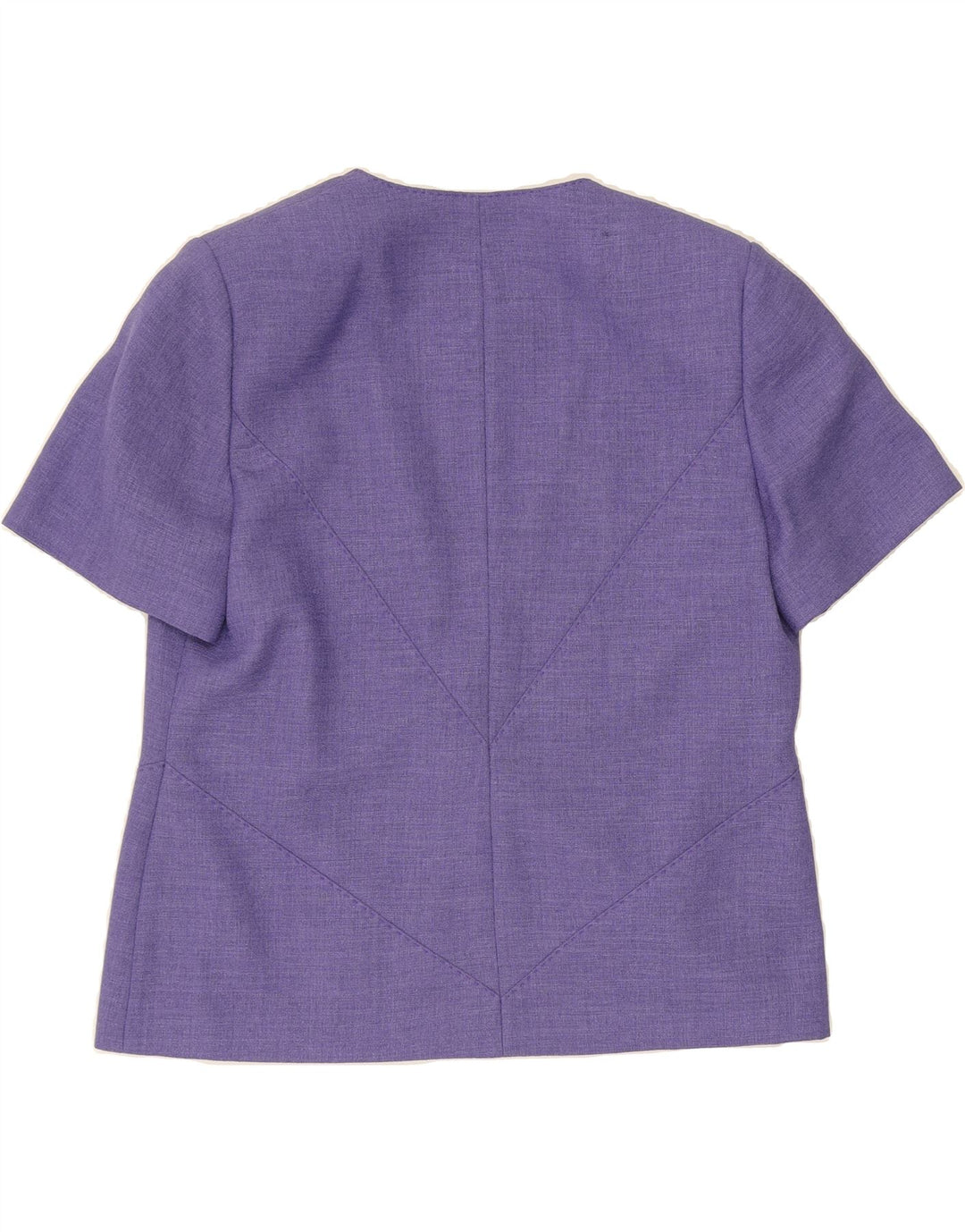 JACQUES VERT Womens 1 Button Short Sleeve Blazer Jacket UK 14 Large Purple Vintage Jacques Vert and Second-Hand Jacques Vert from Messina Hembry 