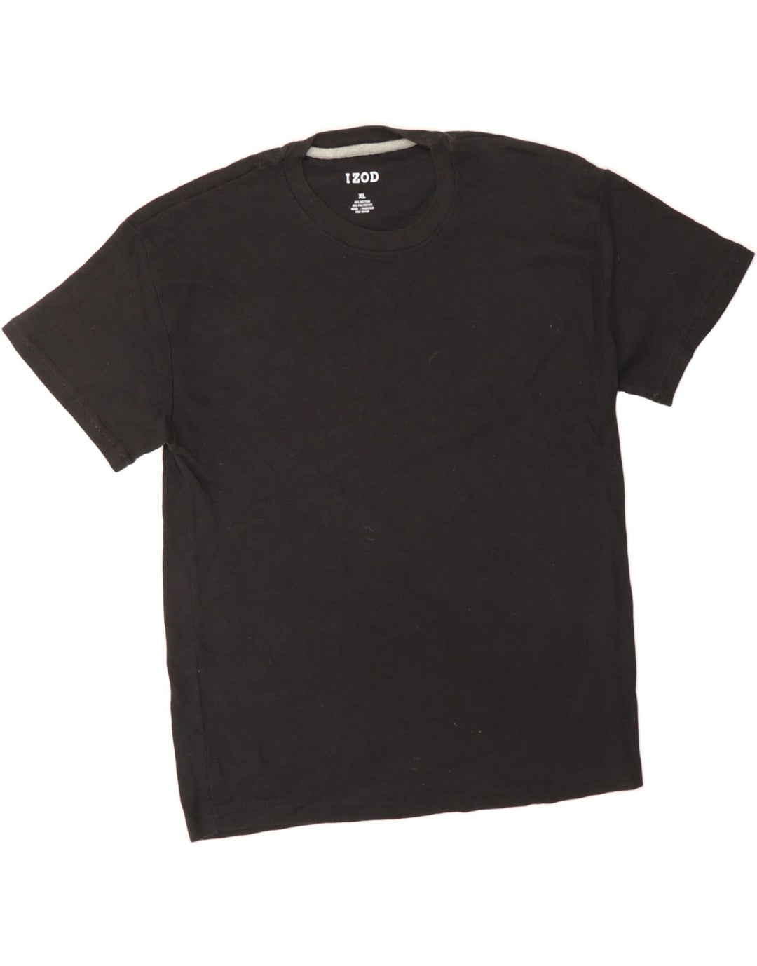 IZOD Mens T-Shirt Top XL Black Cotton Vintage Izod and Second-Hand Izod from Messina Hembry 