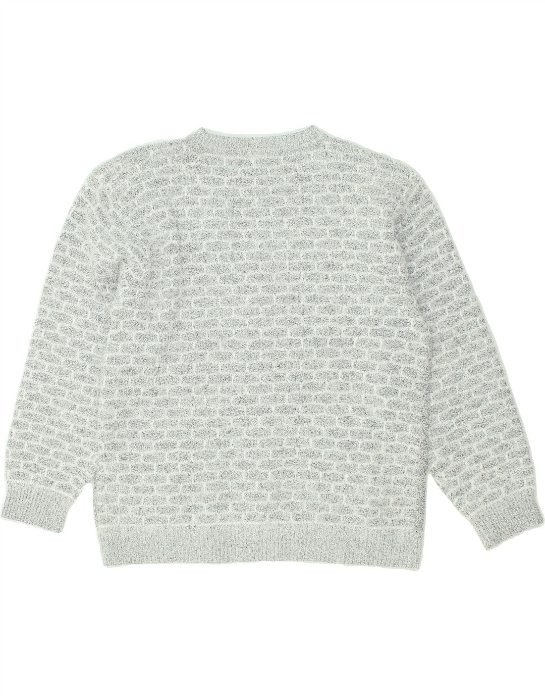 VINTAGE Womens Crew Neck Jumper Sweater UK 14 Medium Grey Floral | Vintage Vintage | Thrift | Second-Hand Vintage | Used Clothing | Messina Hembry 